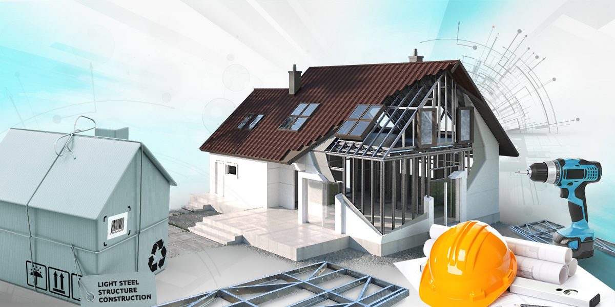 construction with light steel structures