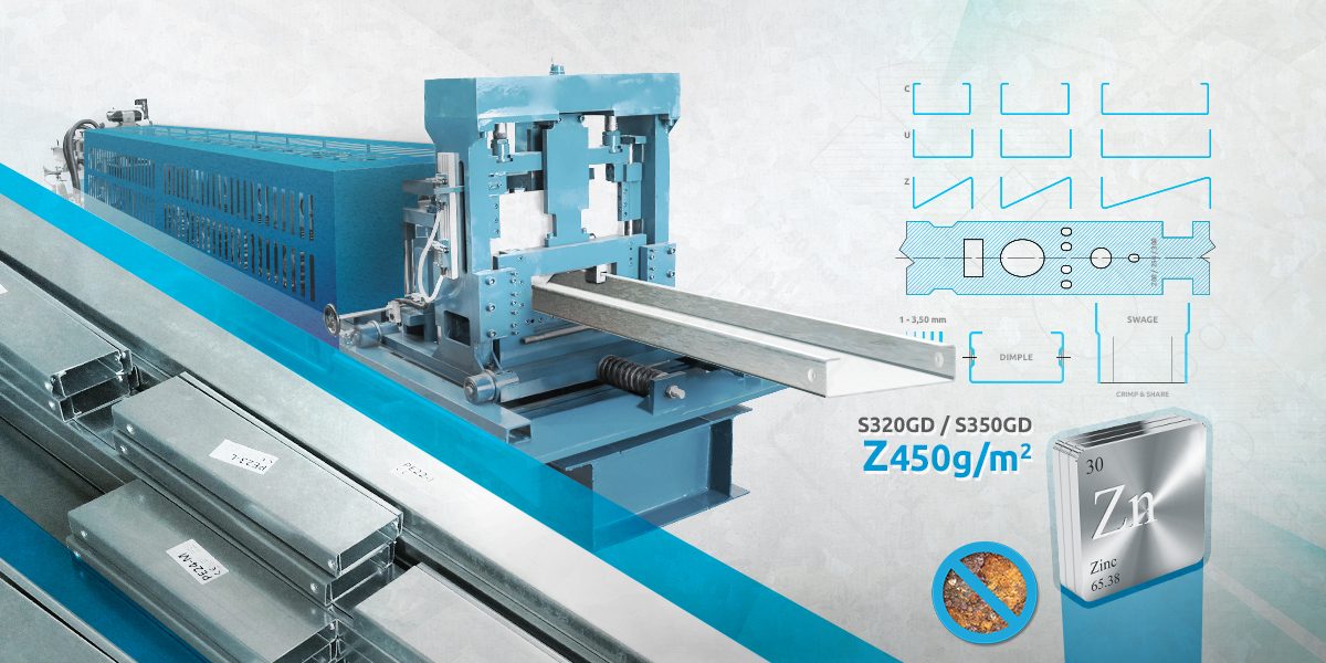 production of light steel profiles and frames