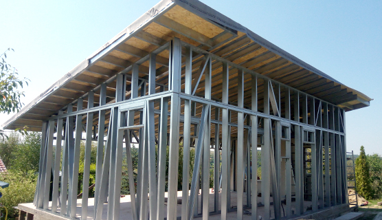 production and construction of container type buildings modular houses with light gauge steel framing