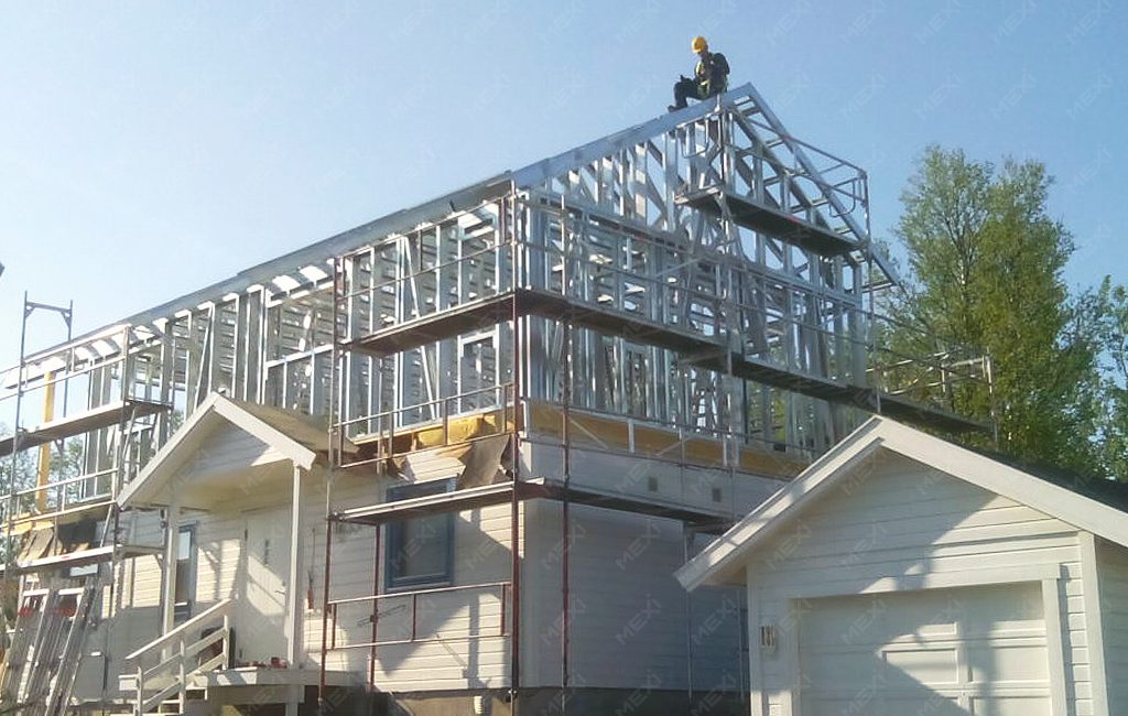 adding 2nd floor and loft with light steel structure