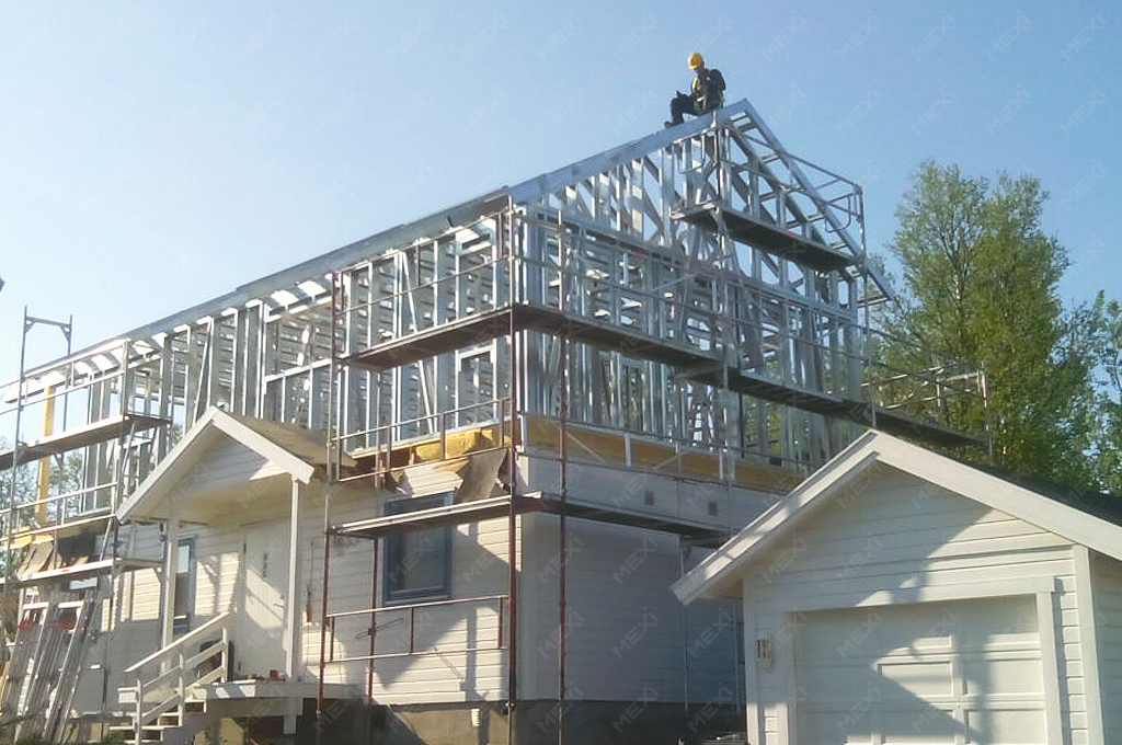 adding 2nd floor and loft with light steel structure