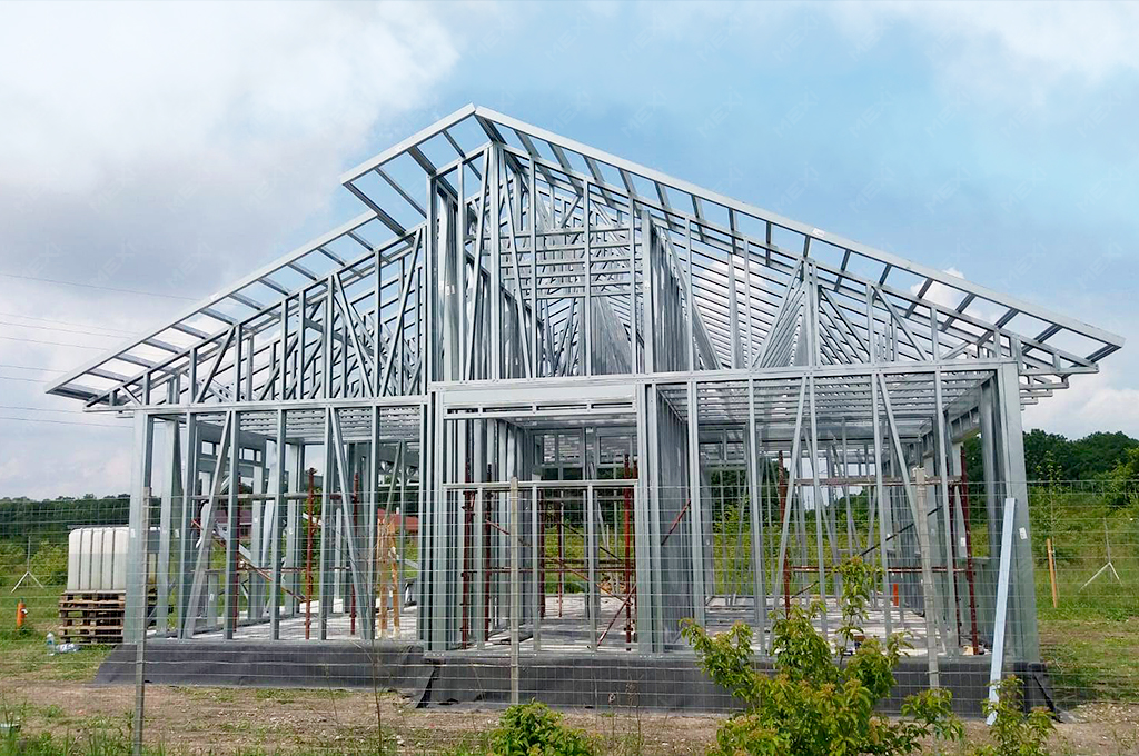 house on single floor constructed with Mexi framing system