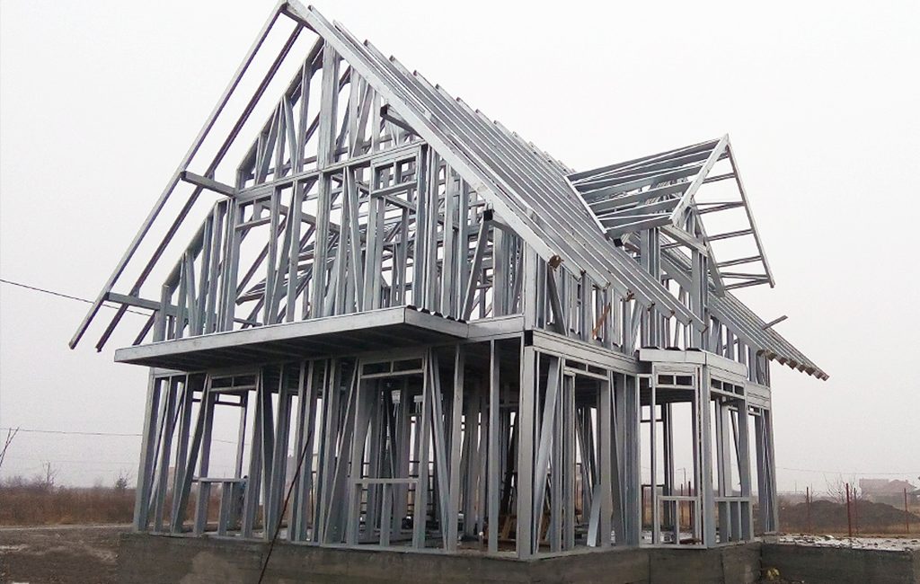 house with attic light steel construction