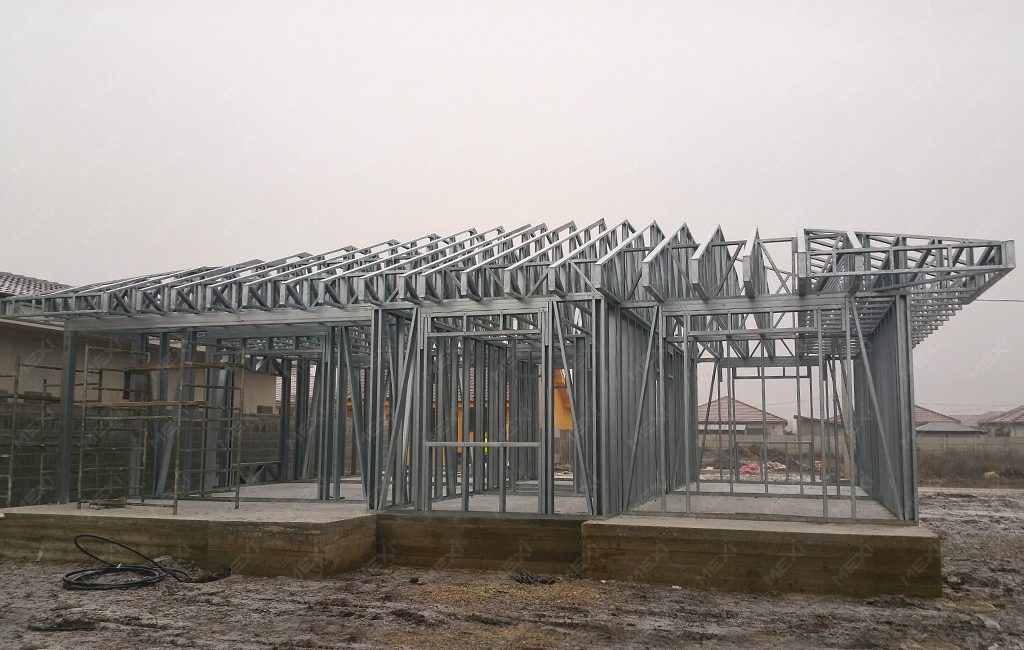 house with one floor on light steel structure