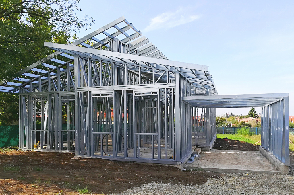 one floor house light steel framing production
