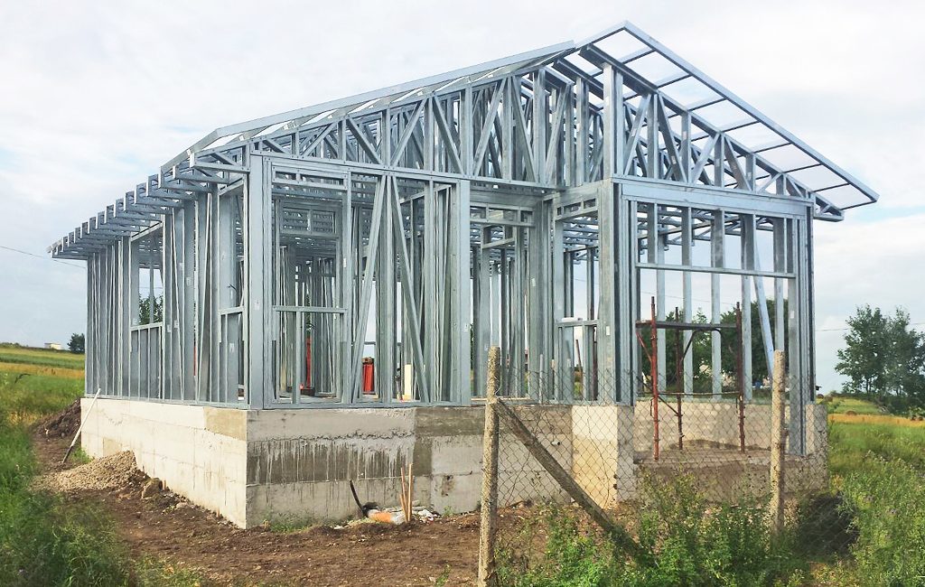 one floor house on steel structure