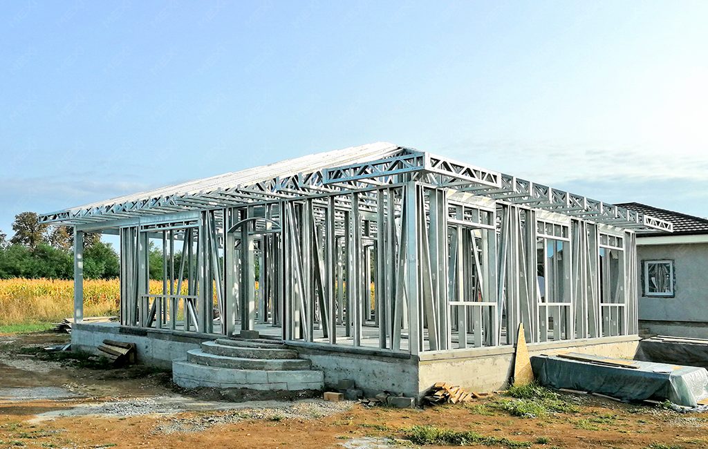 one floor house with light steel structure