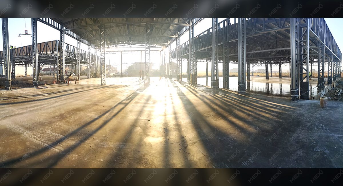 production hall panorama - light steel structure