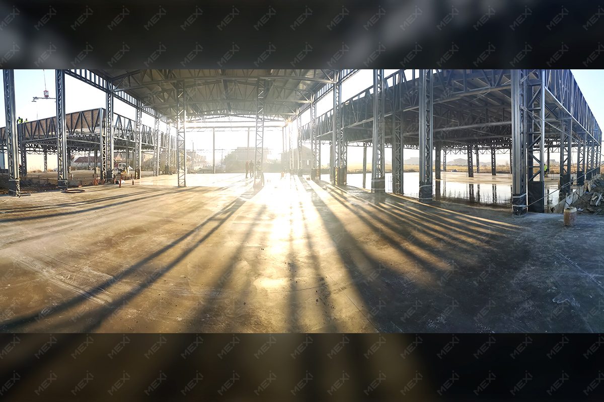 production hall panorama - light steel structure