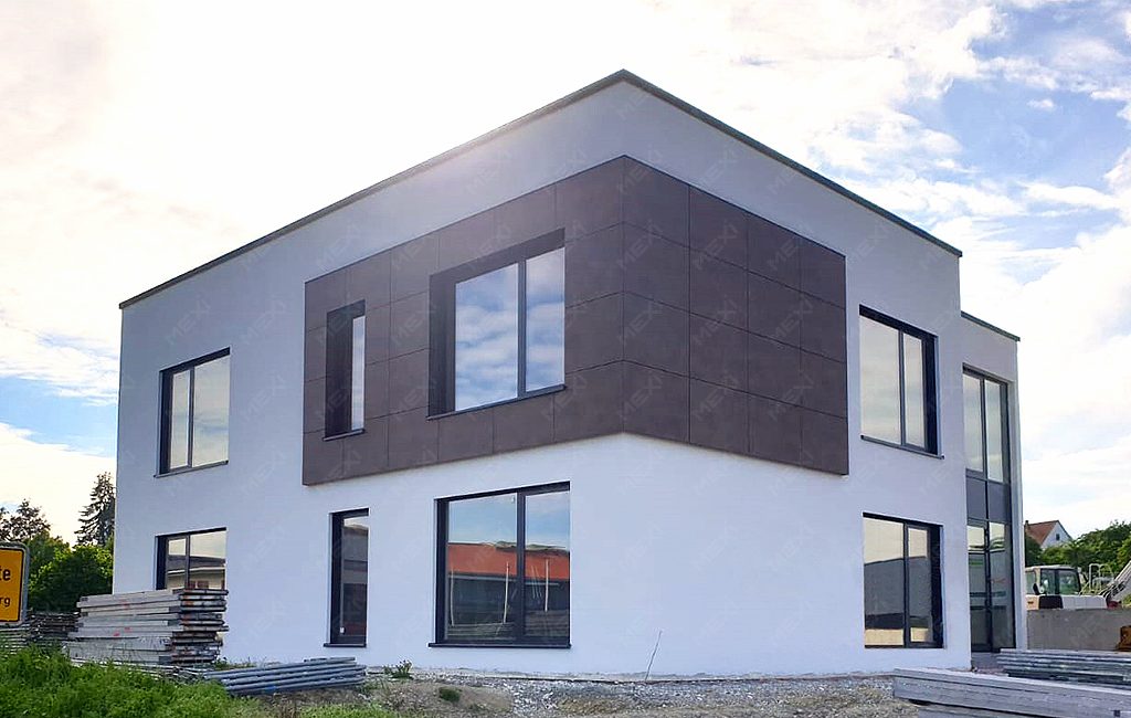 finished administrative offices on framing system