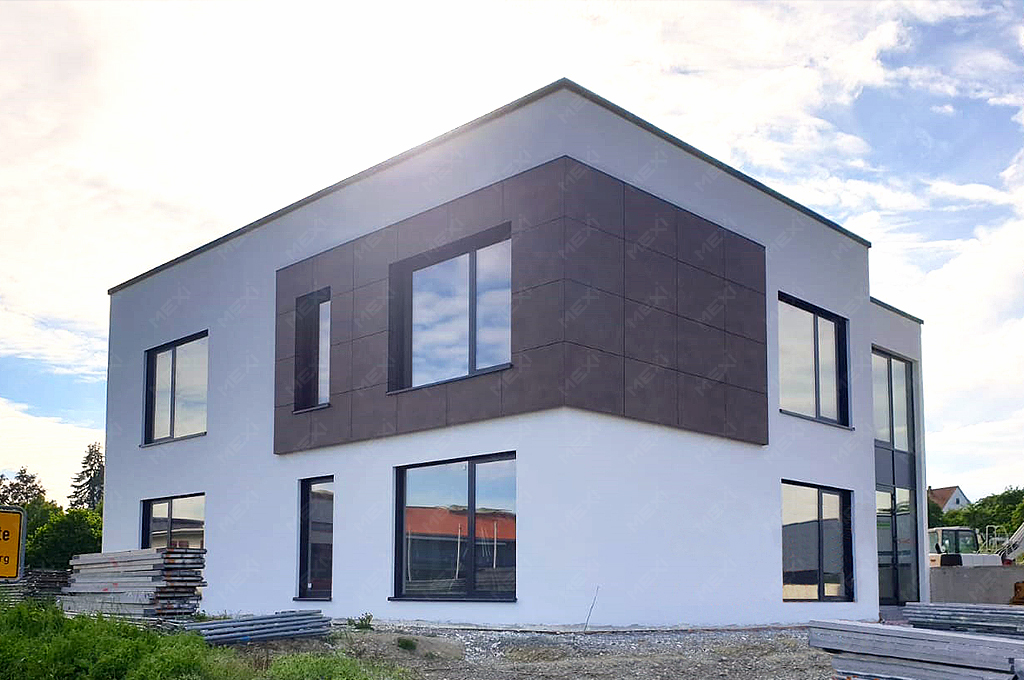 finished administrative offices on framing system
