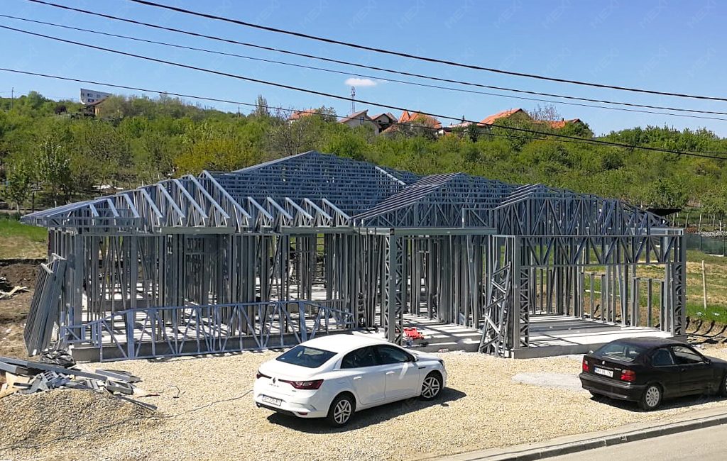 family house with light steel profile structure