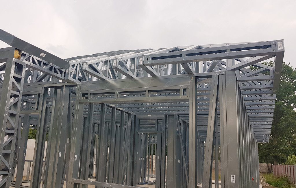 ground floor house galvanized steel structure