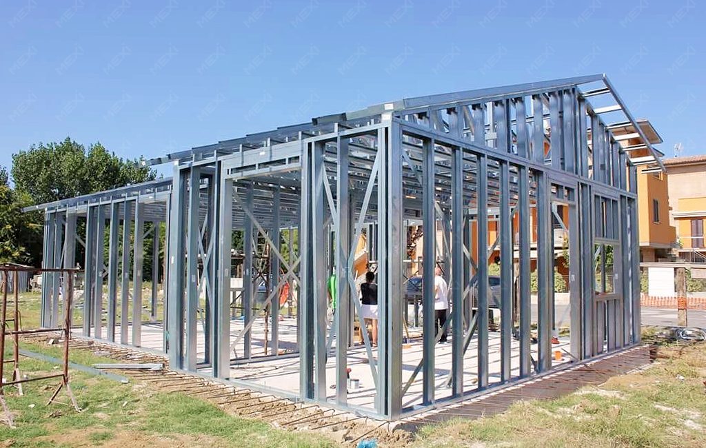 ground floor house italy light steel framing