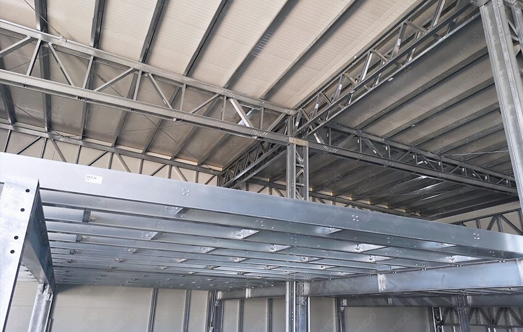 mezzanine floor on light steel structure