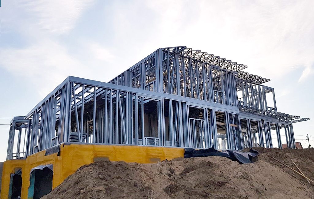 two floor house on framing system