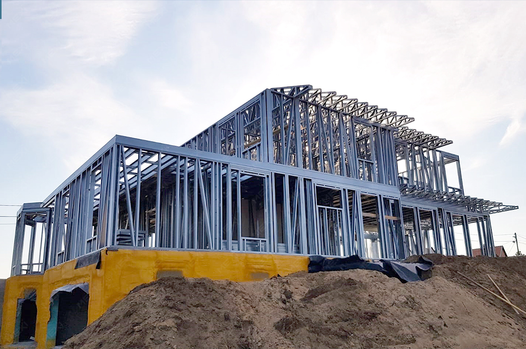 two floor house on framing system