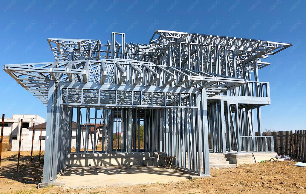 two storey house rapid building frame system