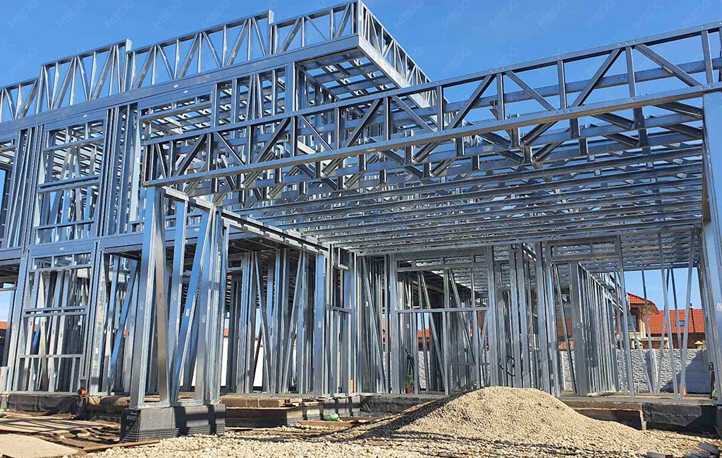 two storey house with clean lines on steel frames