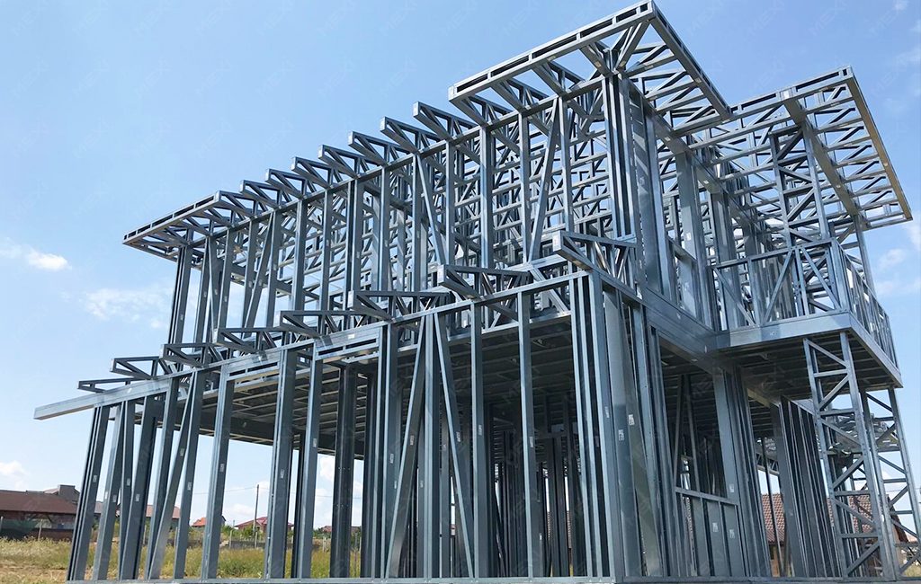 two storey residential house metal light structure