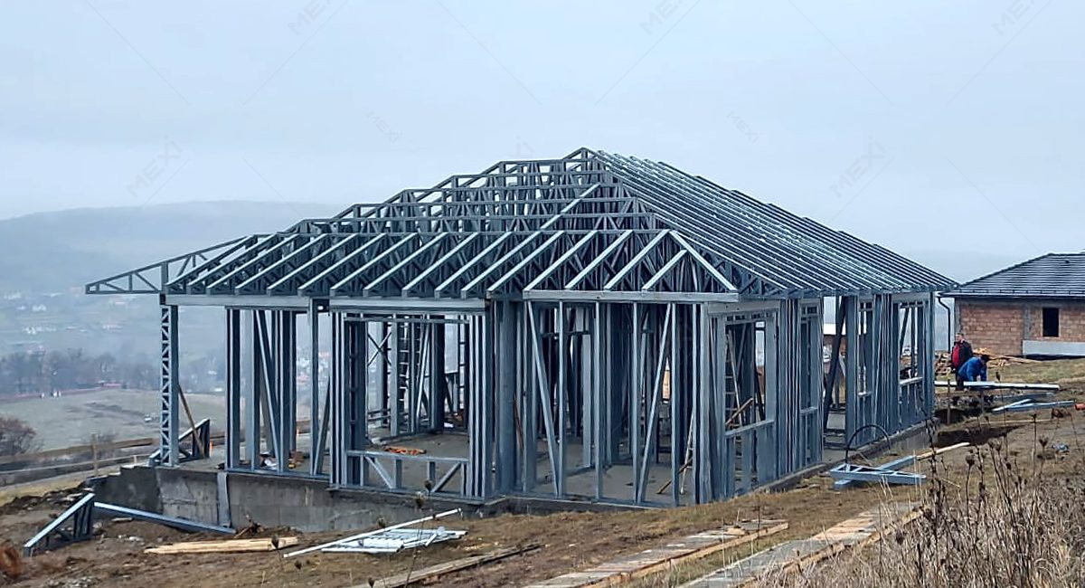 family single floor house built with MEXI metal profiles