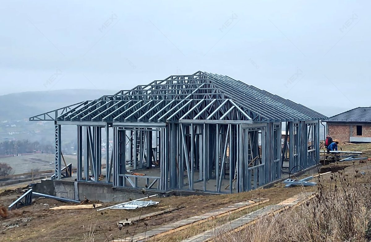 family single floor house built with MEXI metal profiles