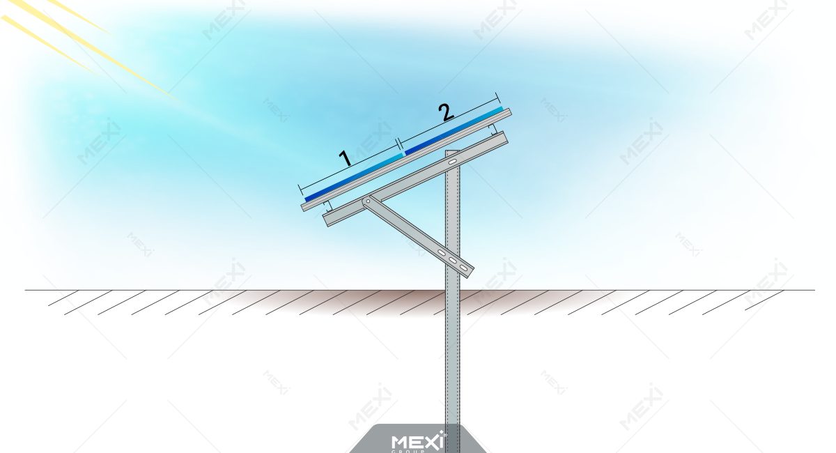 adjustable light steel structure for solar parks