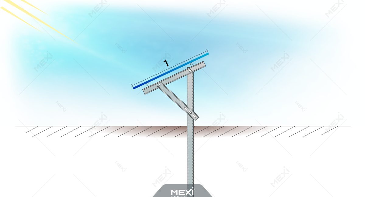 adjustable solar structure fixed in the ground