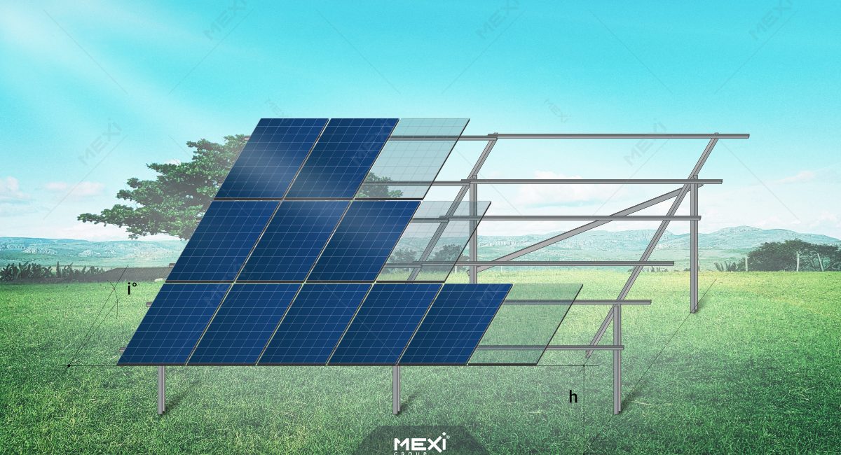 photovoltaic structure anchored in ground