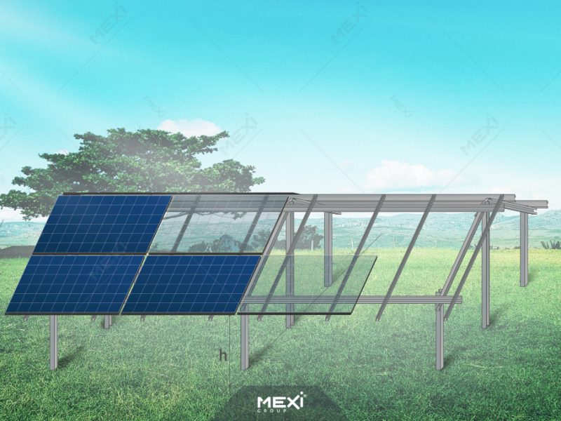 east-west oriented photovoltaic structure