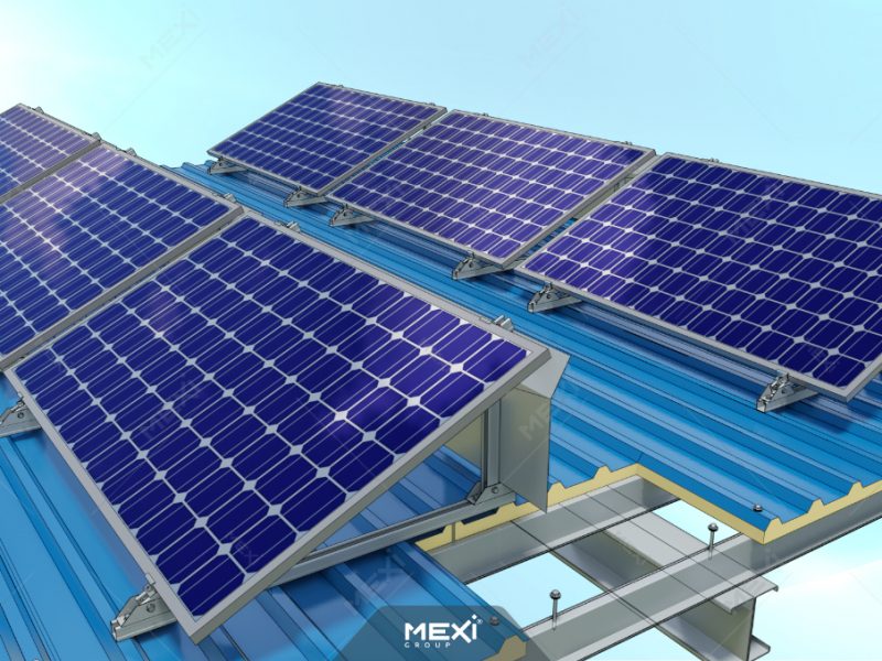 angled photovoltaic panel support structure