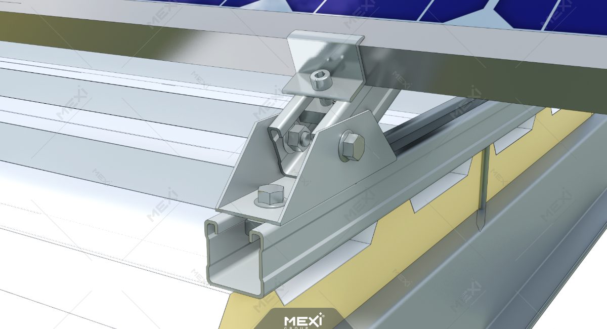 photovoltaic mount system fixed with scres to roof structure