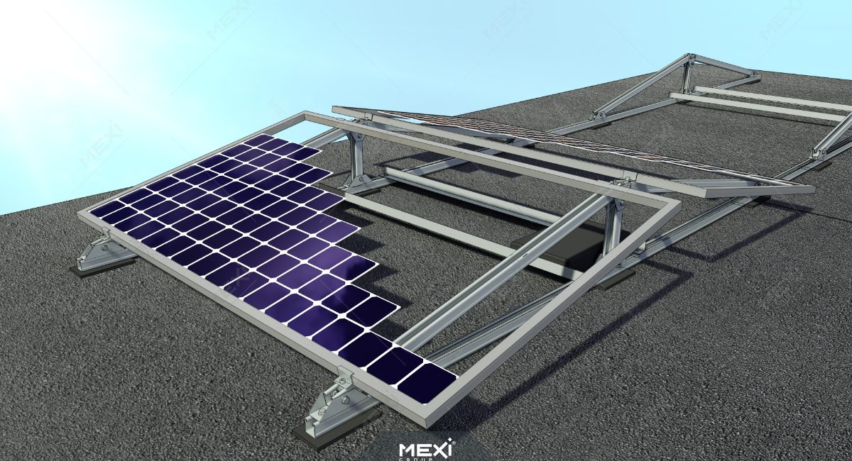 east-west oriented photovoltaic support structure