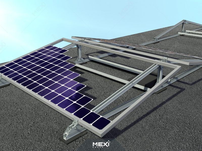 east-west oriented photovoltaic support structure