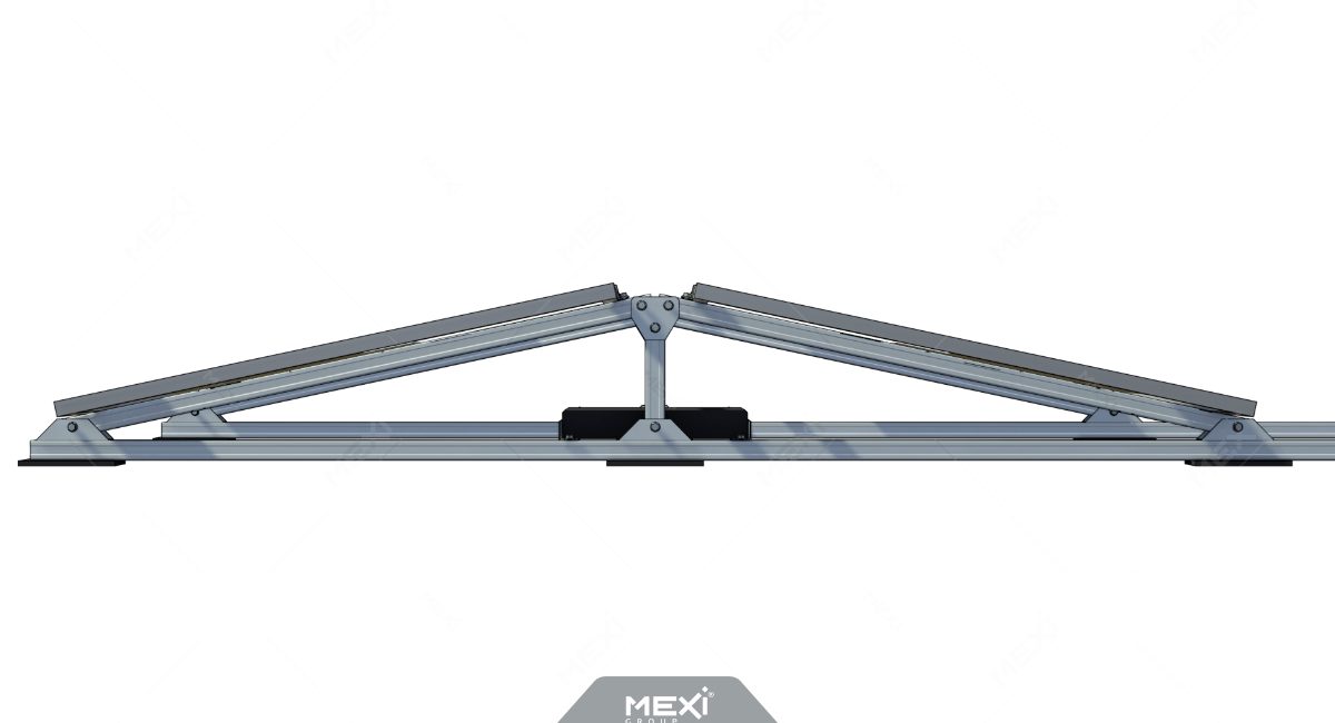 east-west oriented photovoltaic support structure