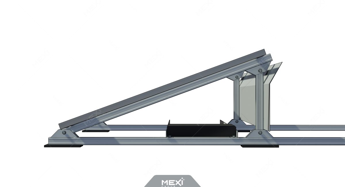 photovoltaic support system for flat roof