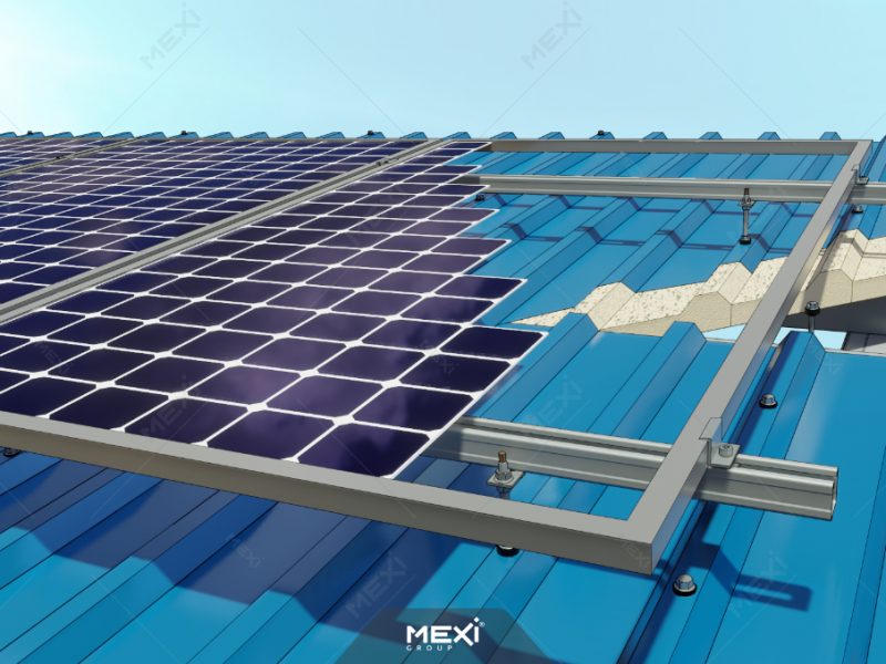 solar mounting for isopanel covered roof structure