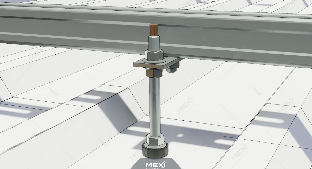 hanger bolt and solar panel mounting rail