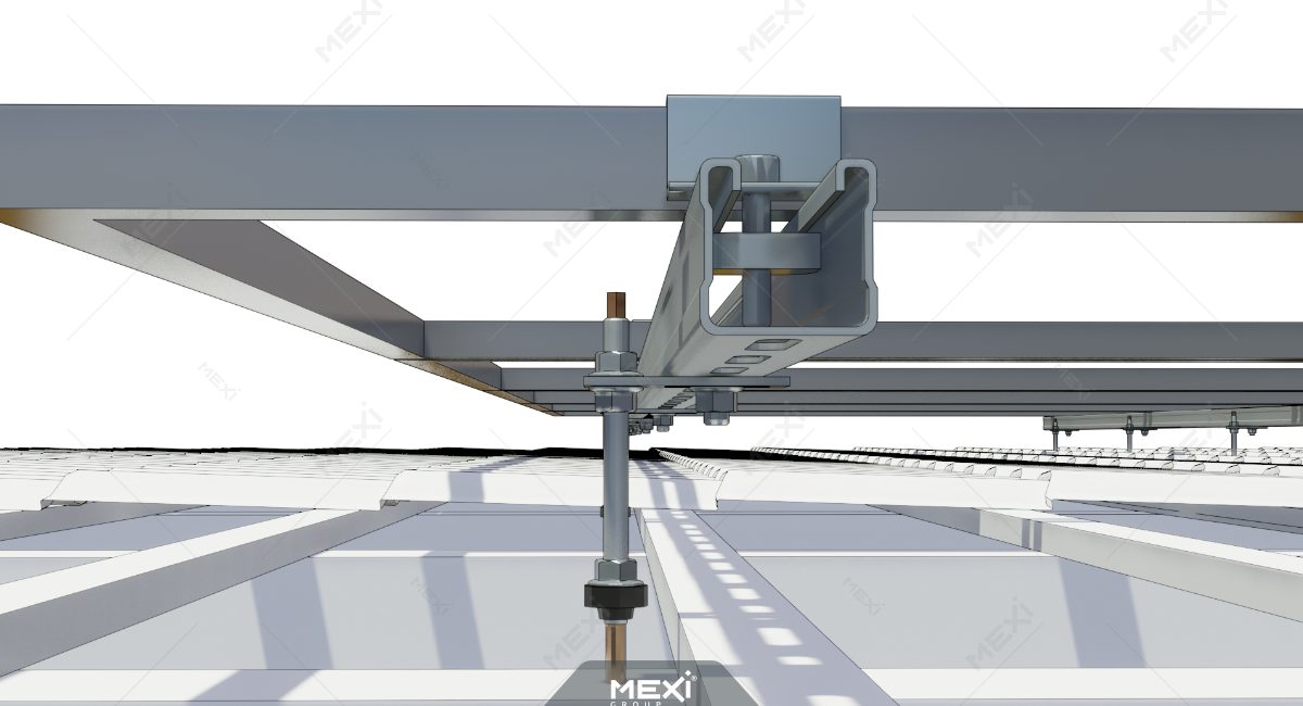 hanger bolt and mounting rail for photovoltaic panels