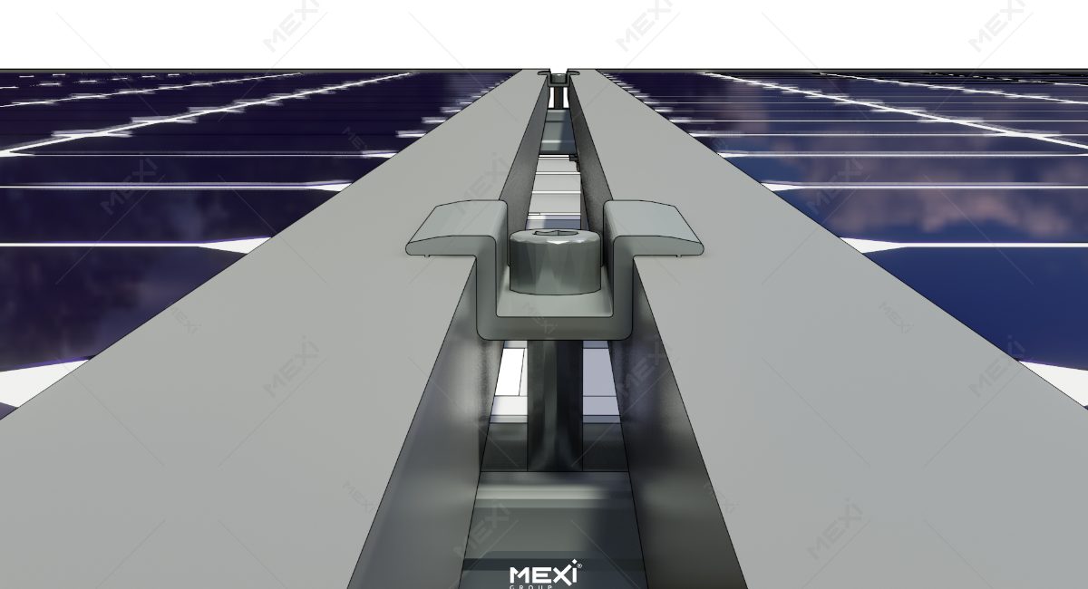 intermediate clamp for fixing the solar panels