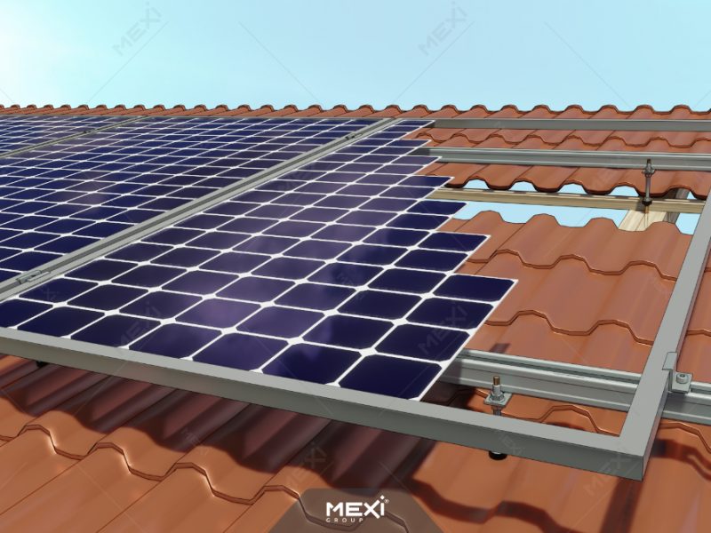 photovoltaic panel mounting system with hanger bolts