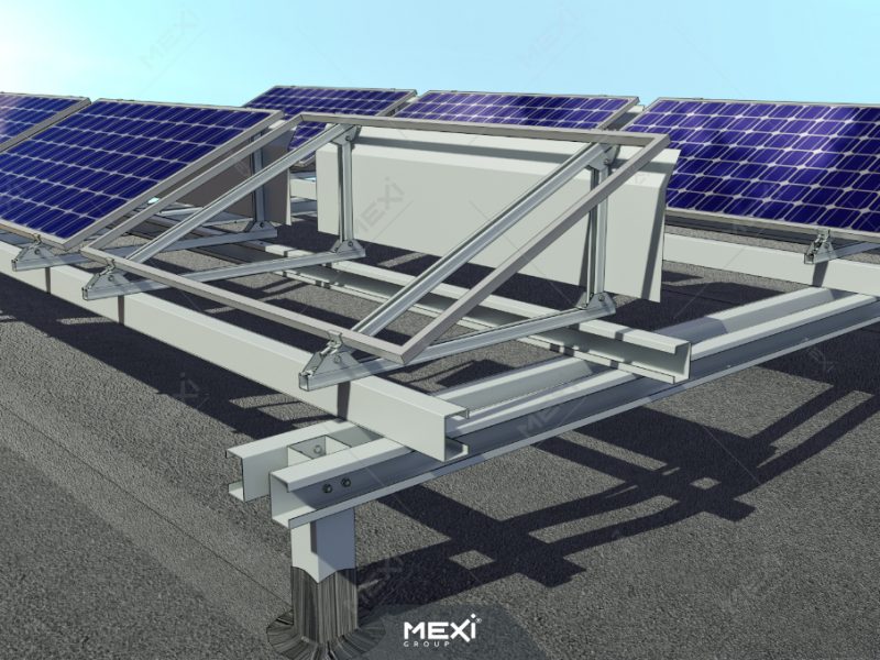 photovoltaic panel mounting system with floating light steel structure