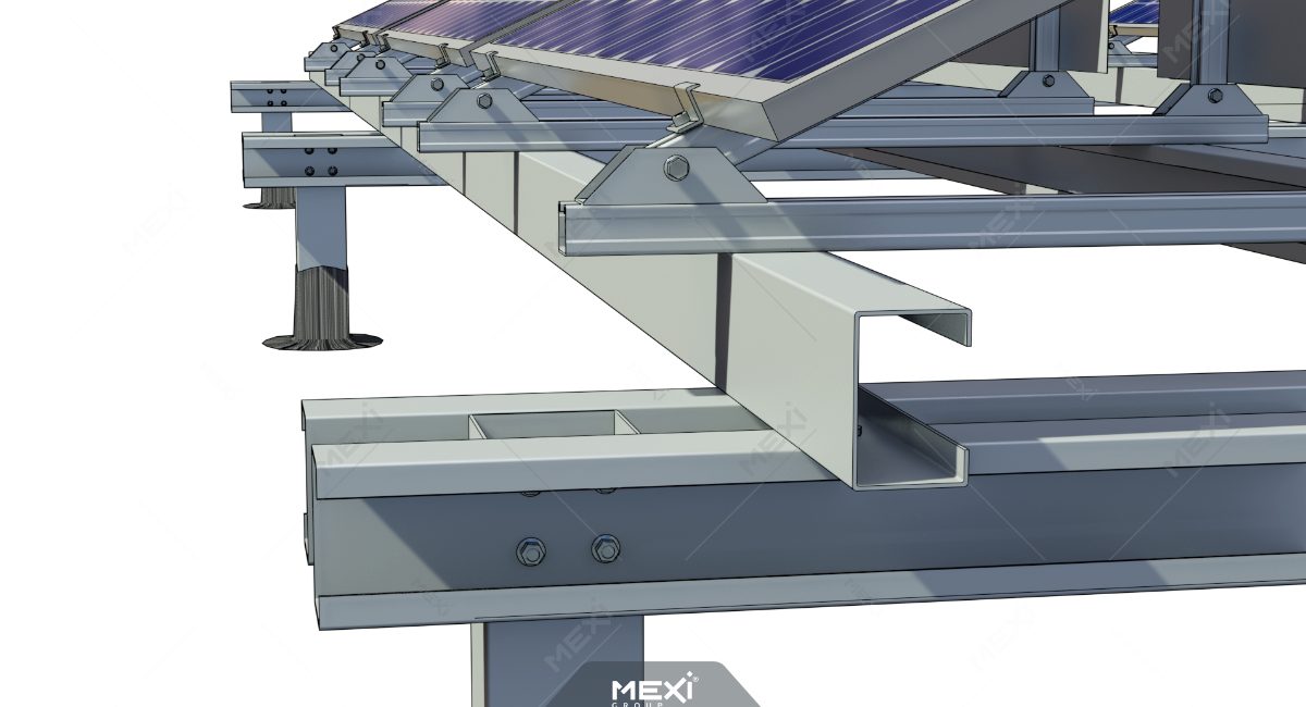 light steel profile structure for photovoltaic mounting system