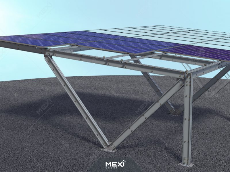 photovoltaic carport model on light steel structure
