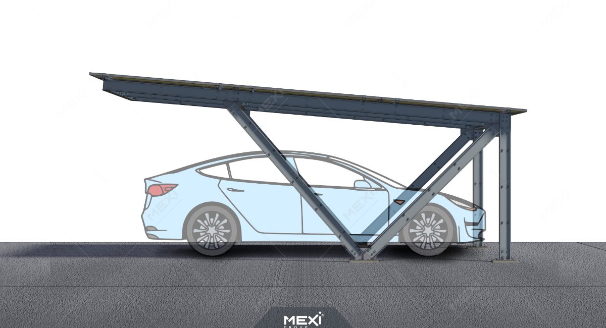 photovoltaic carport structure model