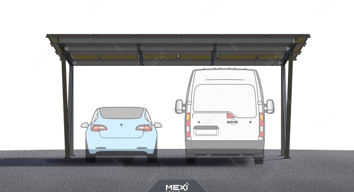 custom photovoltaic carport for two parking car