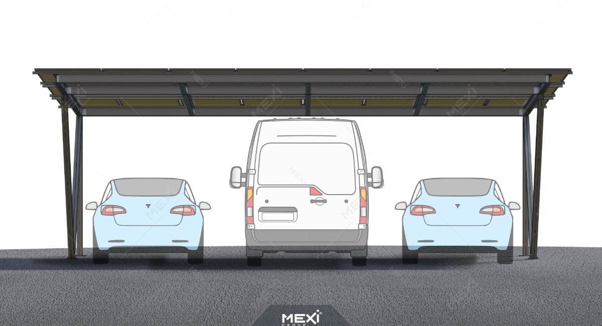 custom photovoltaic carport structure