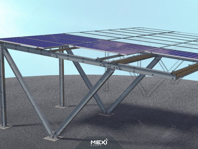 photovoltaic carport light steel structure