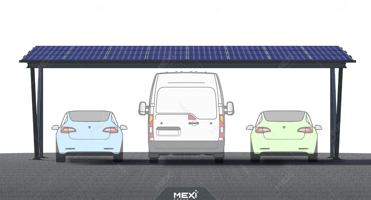 photovoltaic carport for multiple cars