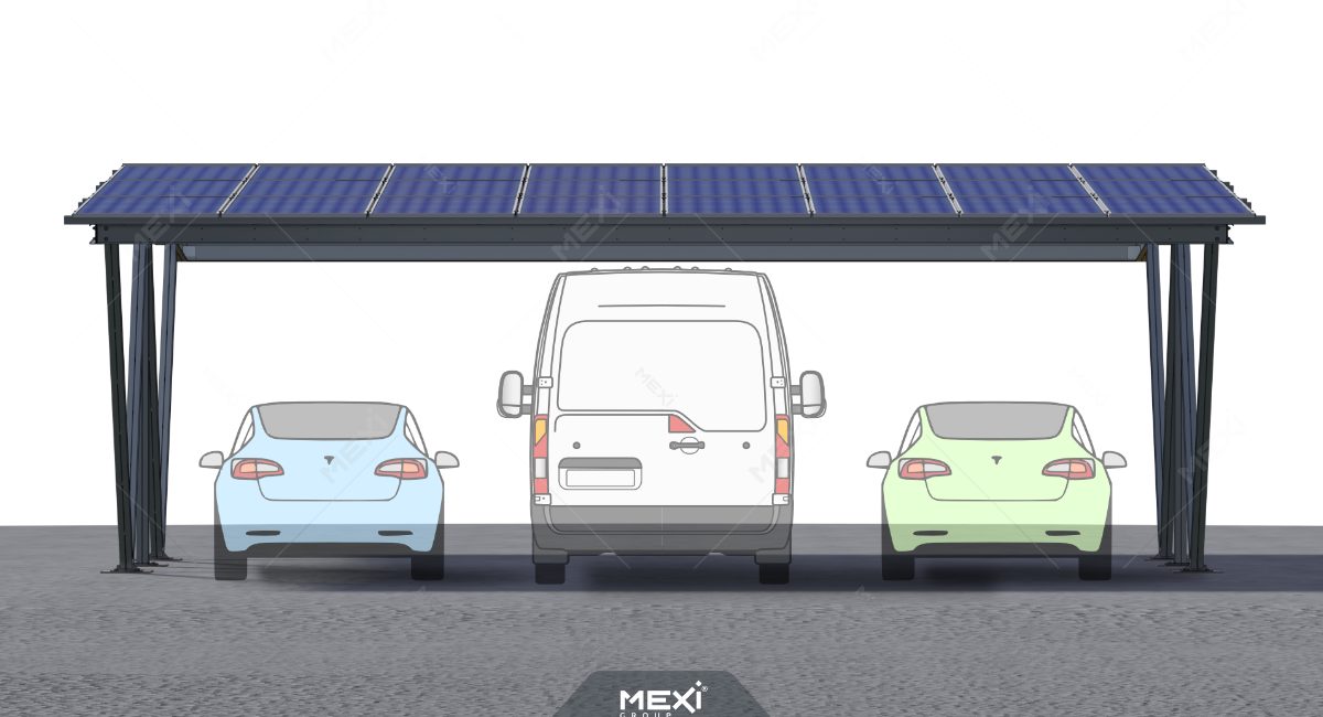 photovoltaic carport for multiple cars